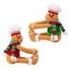 Adjustable Knitted Gingerbreads Man Figurines Dolls Curtain Tiebacks Buckles Christmas Festivals Home Decors Ornament
