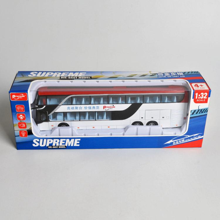 1:50 Alloy Bus Toy Double Decker Bus Model Simulation Children's Car Sightseeing Bus Toy Car Gift