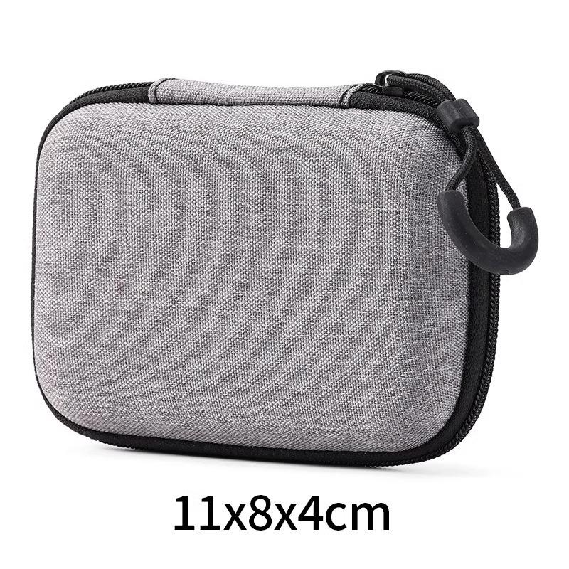 Portable Digital Storage Bag for Cables, Chargers, Hard Drives, Earphones, and USB Drives - Solid Color