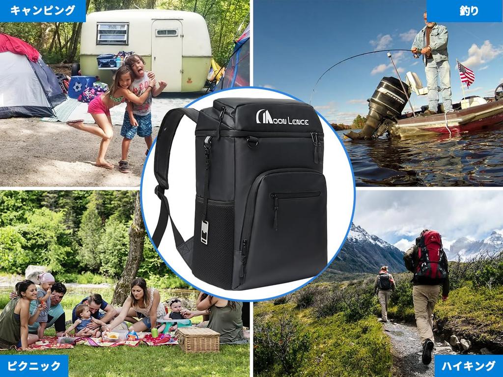 MOON LENCE Insulated Backpack Cooler Bag 22L Large Capacity Waterproof Thermal Insulated Bag Cooler Box Rucksack Soft High Performance Cooling Cherry