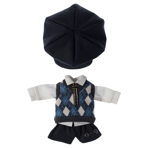 

Obitsu 11 OB11 Size Costumes for Obitsu Dolls (11cm Body), British Style School Uniforms, Multicolor, 5-Piece Set (Boys, F)