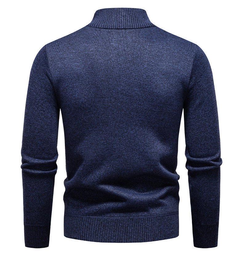 Herren 2025 Herbst/Winter Halb-Reißverschluss Freizeit Pullover Pullover mit Samtstrick