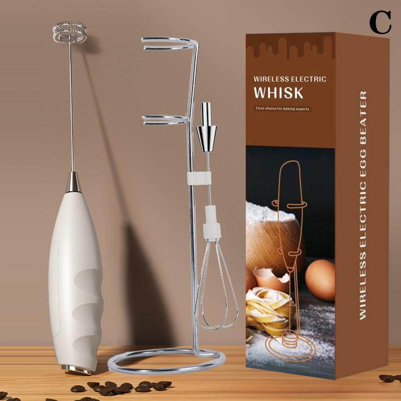 Wireless Electric Milk Frother Mixer Battery-Powered Handheld Foamer Coffee Cream Soup Peanut Butter Egg Whisk Baking Accessor