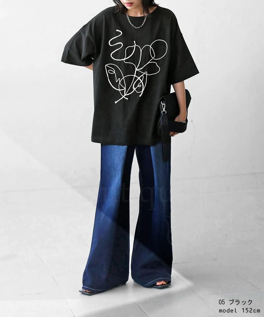 antiqua Rope Art Short Free Size Women's T-Shirt, Sleeve, 05, Black, AY-00034