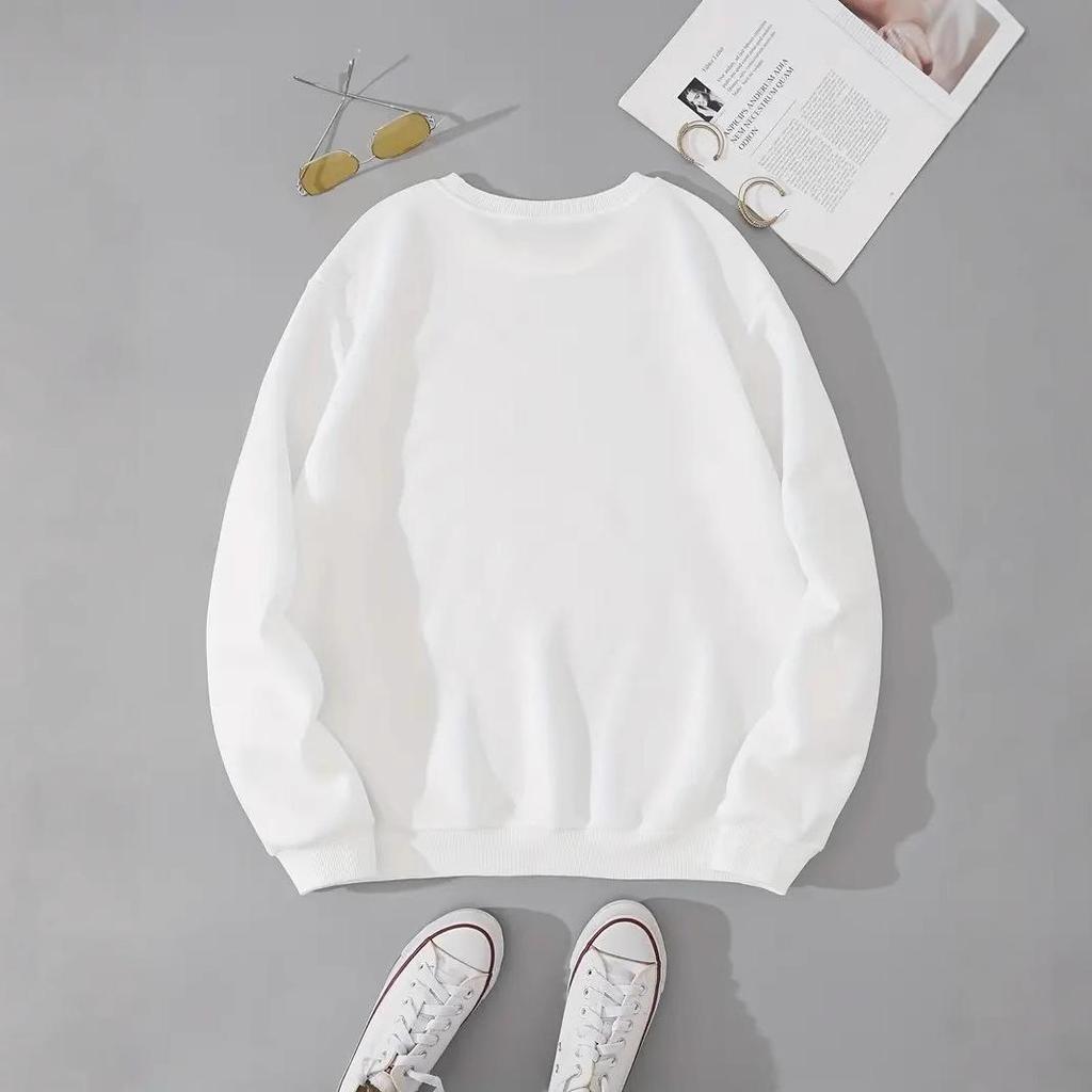 TEMU Damen Sweatshirt in Unifarben, erhältlich in europäischen und amerikanischen Größen mit Bügel-Wärmetransfer-Design