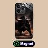 Bull Head Phone Case for iPhone 17 16 15 14 13 12 11 Air Pro Max Plus Mini Glass MagSafe Cover