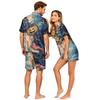 Couples Halloween Pajama Set Short Sleeve Button Down Shirt and Shorts Pajamas Soft Casual Sleepwear S To XXXXL Matching Loungewear