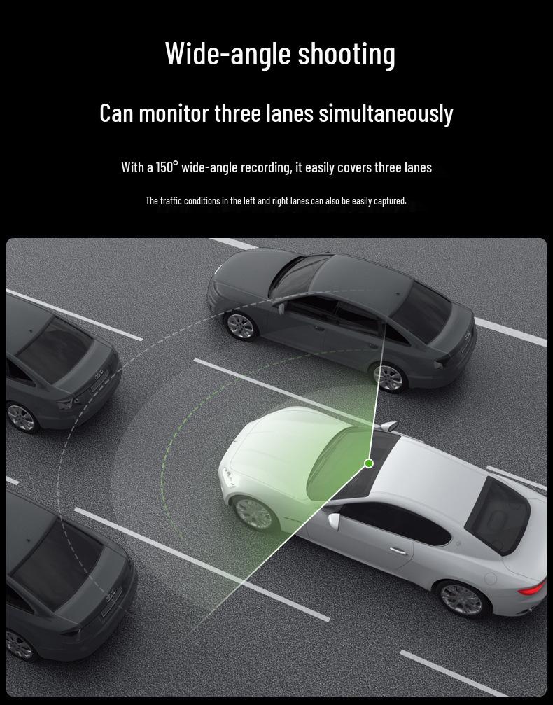 4K HD Night Vision Dash Cam with WiFi Mobile Interconnect & 3M Adhesive