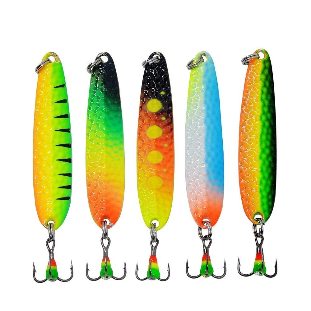 1/5pcs 10g Weight Ice Fishing Lure Metal Material Hard Bait Micro Object Bait Spoon Shape Micro Size Fishing Gear Lures