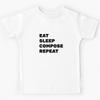 Eat Sleep Compose Repeat - Funny Composer Memes Kids T-Shirt