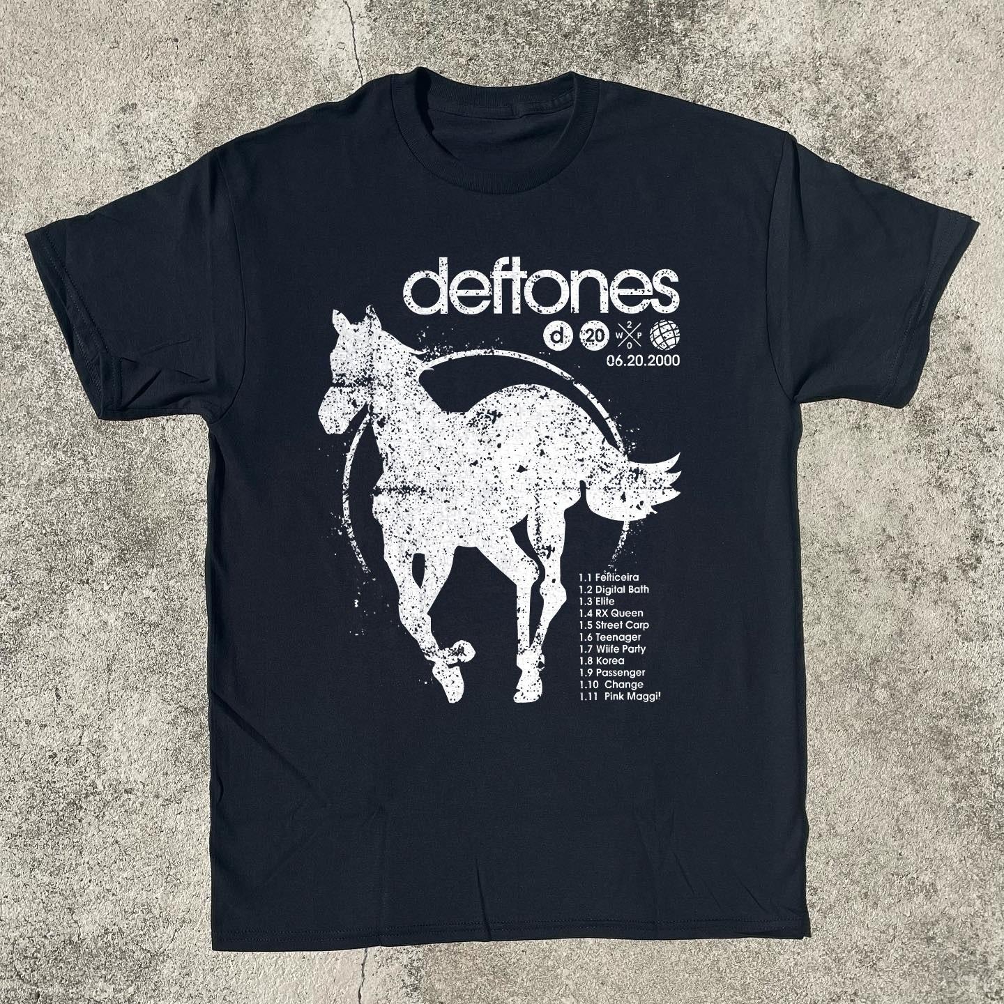 

Deftones White Pony Trackslist Album TShirt Mens and Womens Short Sleeve Metal Band Y2k Top Brand Tshirt Summer Men Clothing L