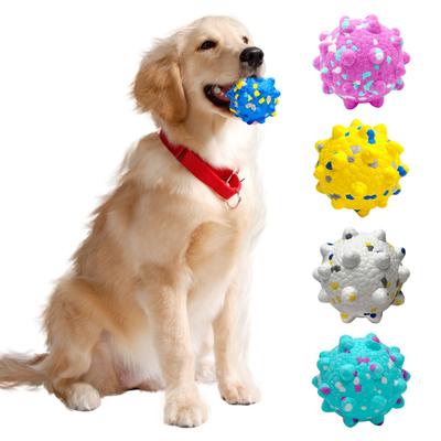 Indestructible Dog Chew Toy Tough Dog Teething Ball for Aggressive Chewers Interactive Popcorn Bouncy Balls for Large Medium Small Dogs
