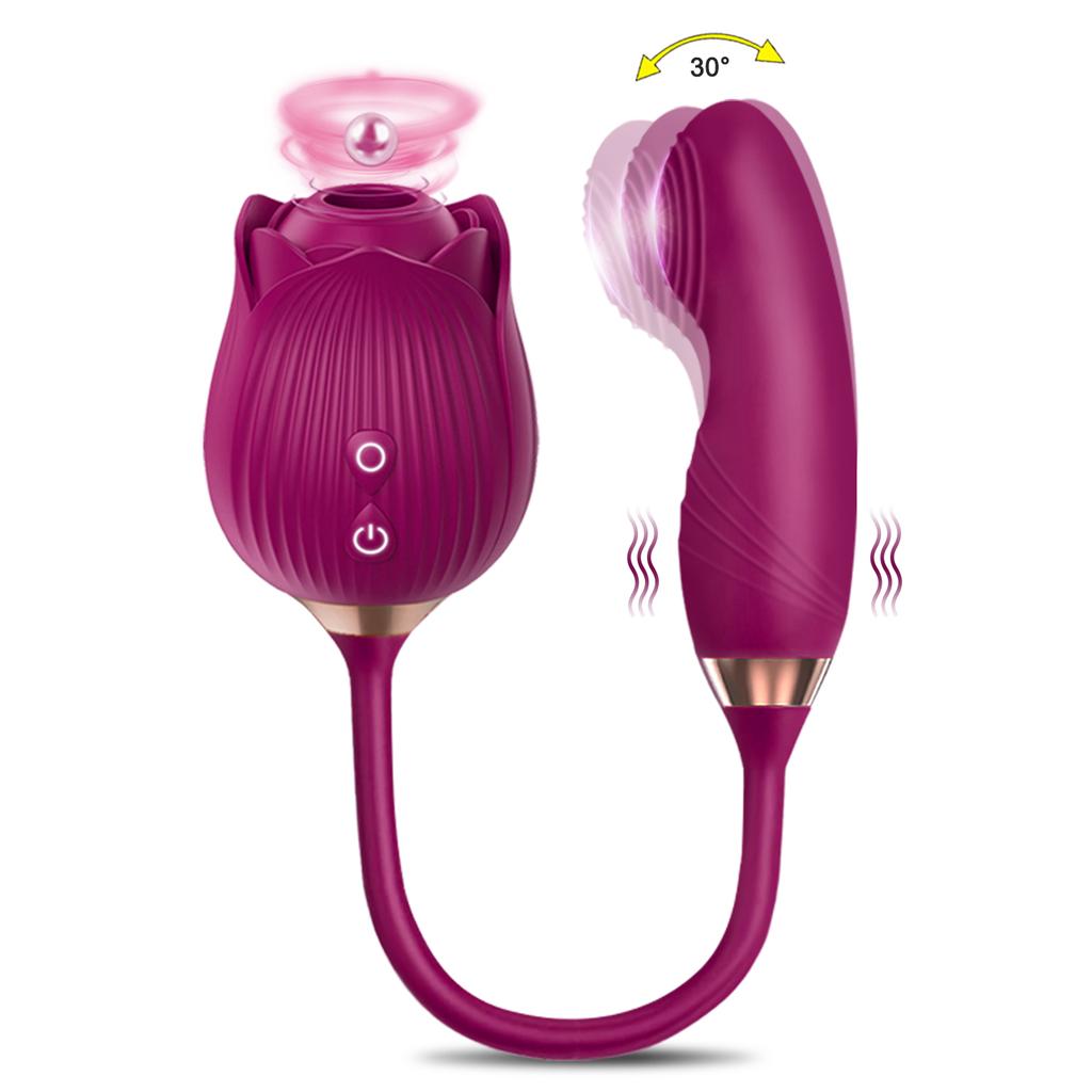 Clitoris Sucker Vibrator for Women Nipples Clit Stimulator Finger Wiggle G-Spot Masturbator Female Sex Toy