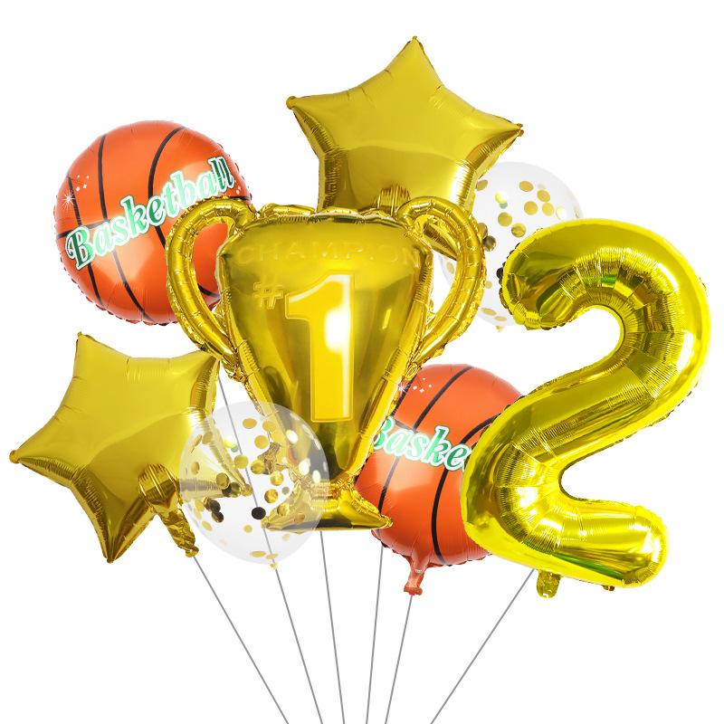 Impreza Tematyczna Koszykówka Kreskówkowa Jednorazowa Zastawa Stołowa Papierowe Talerzyki Kubki Balon Baby Shower Urodziny Impreza dla Dorosłych Dekoracje Zaopatrzenie