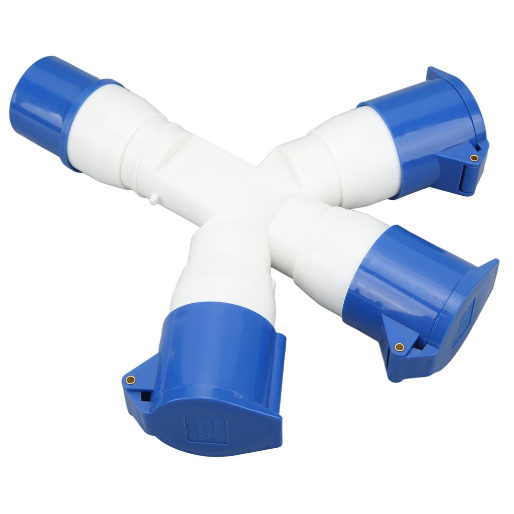 3 Pin Industrial Site Plug IP44 Waterproof Multifunctional 1 In 3 Out 32A Aviation Cable Connector 220‑250V