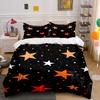 Orange and White Stars. Bedding Sets Duvet Cover Sets Duvet Covers Pillowcases(1 * Duvet Cover 2 * Pillowcases Without Duvet Insert)