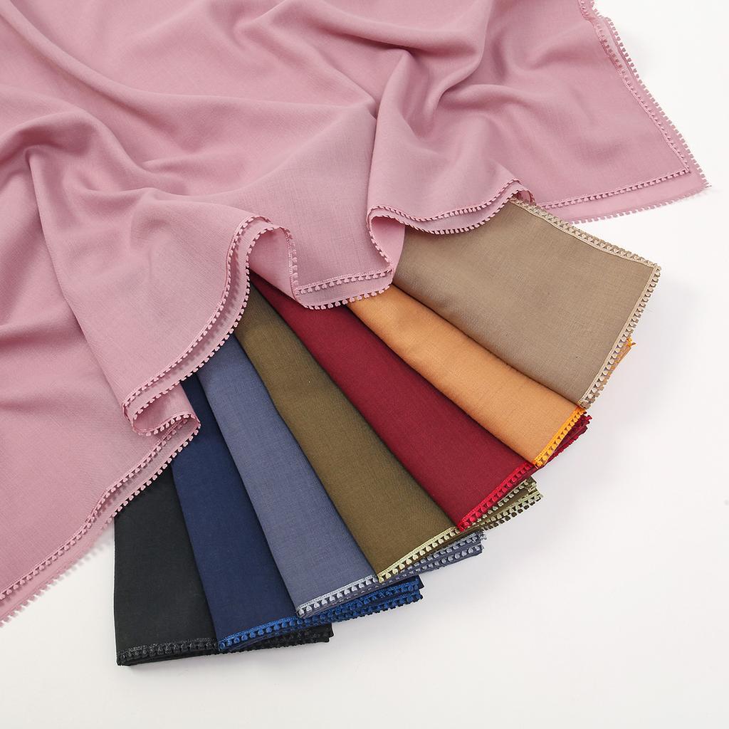 Elegant Lace Square Scarf Shawls Woman Muslim Hijabs Lady Fashion Wraps Summer Breathable Headscarf Felame Scarves 115*115cm