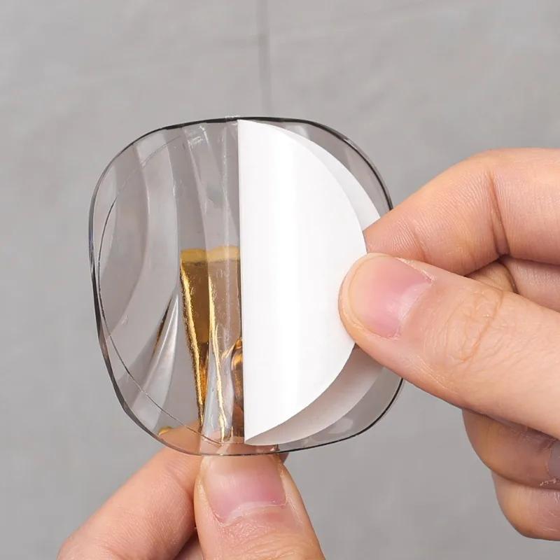 4 Stück Acrylhaken Stanzfrei Selbstklebend Badezimmerhaken Wandmontiert Handtuchhalter Mantel Schlüssel Hängehaken Heimdekor Halter