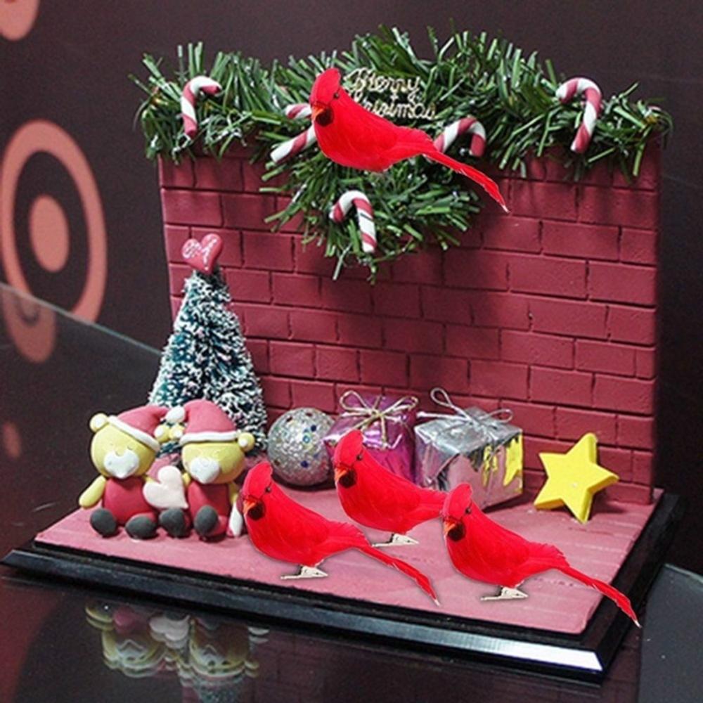 9 Cm Feathers Simulation Lifelike Craft Bird Artificial Birds Christmas Ornaments Xmas Tree Decor