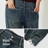 Semir Women's Winter Fleece-Lined High-Waist Straight Leg Jeans