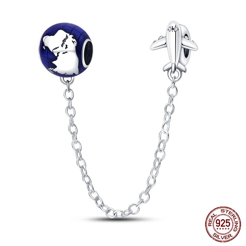 Fashion Copper Travel Aircraft Series Charms Beads Fit Original Bracelets Diy Anniversary Jewelry For Women