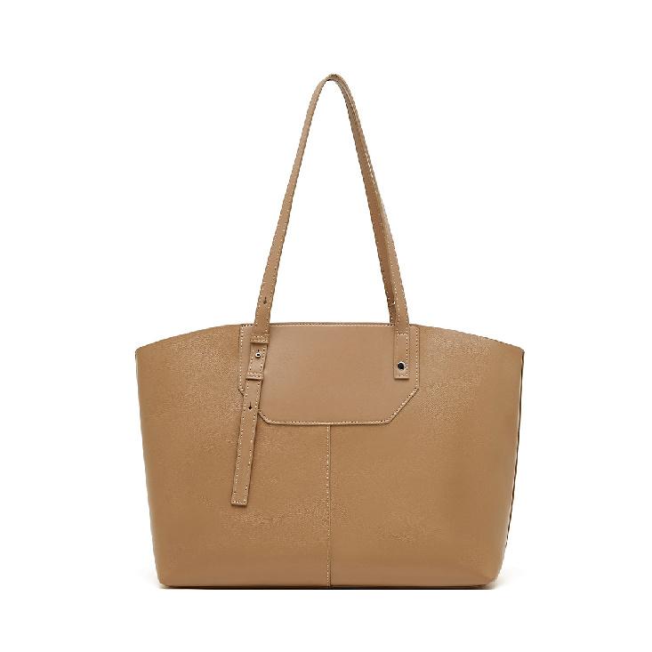 2025 New Tote Bag Vegetable Tanned Top Layer Cowhide Single Shoulder Handbag Trendy Single Shoulder Bag Casual Simple Women's Bag