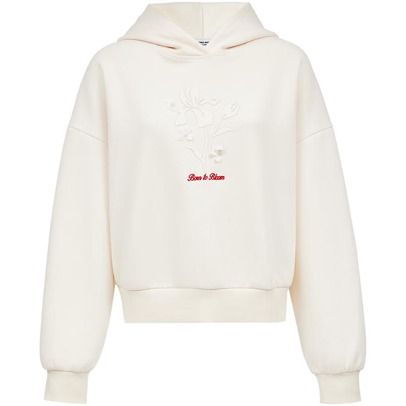 VEROMODA Women's Embroidered Beaded Hooded Sweatshirt