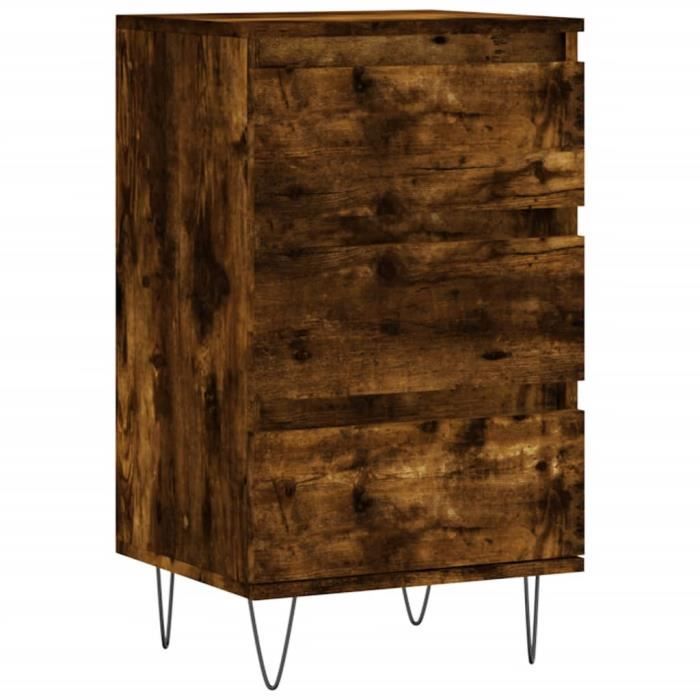 VidaXL Buffet chêne fumé 40x35x70 cm bois d'ingénierie 831097