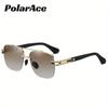 PolarAce Unisex Polarized Classic Metal Oval Frame Driving Sunglasses, UV400