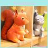 Toy Plush Squirrel Animal Stuffed Field Mouse Doll Bedroom Decoration Gift Kids