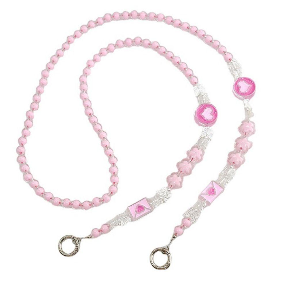 Beads Crossbody Phone Strap Bowknot Phone Neck Straps Mobile Phone Lanyard  Phone Case Hanging