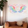 Wall Sticker Vibrant Color Angel Wings Wall Art Decal Creative Removable Sticker for Home Decoration