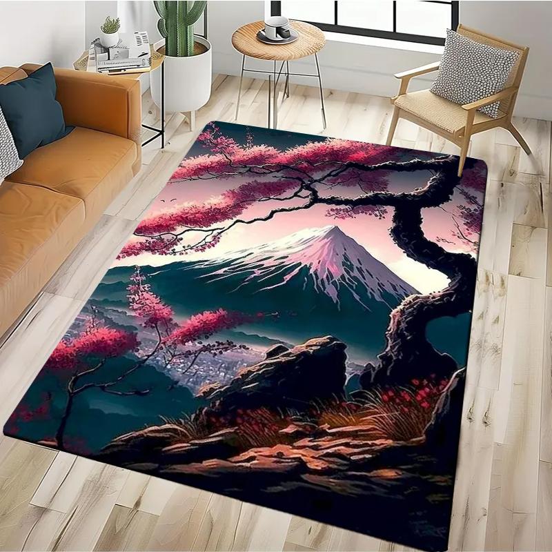 2026 New Retro Landscape Paintings Carpet Rug for Bedroom Living Room Sofa Home Doormat Decor,Large Kids Play Non-slip Floor Mat