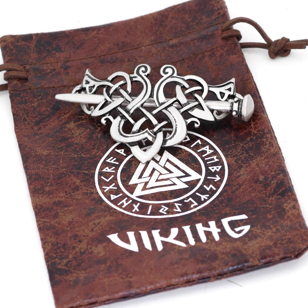 Viking Celtic Knot Hairpin: Retro Alloy Ethnic Style Hair Clip, Irish-Inspired Hair Accessory