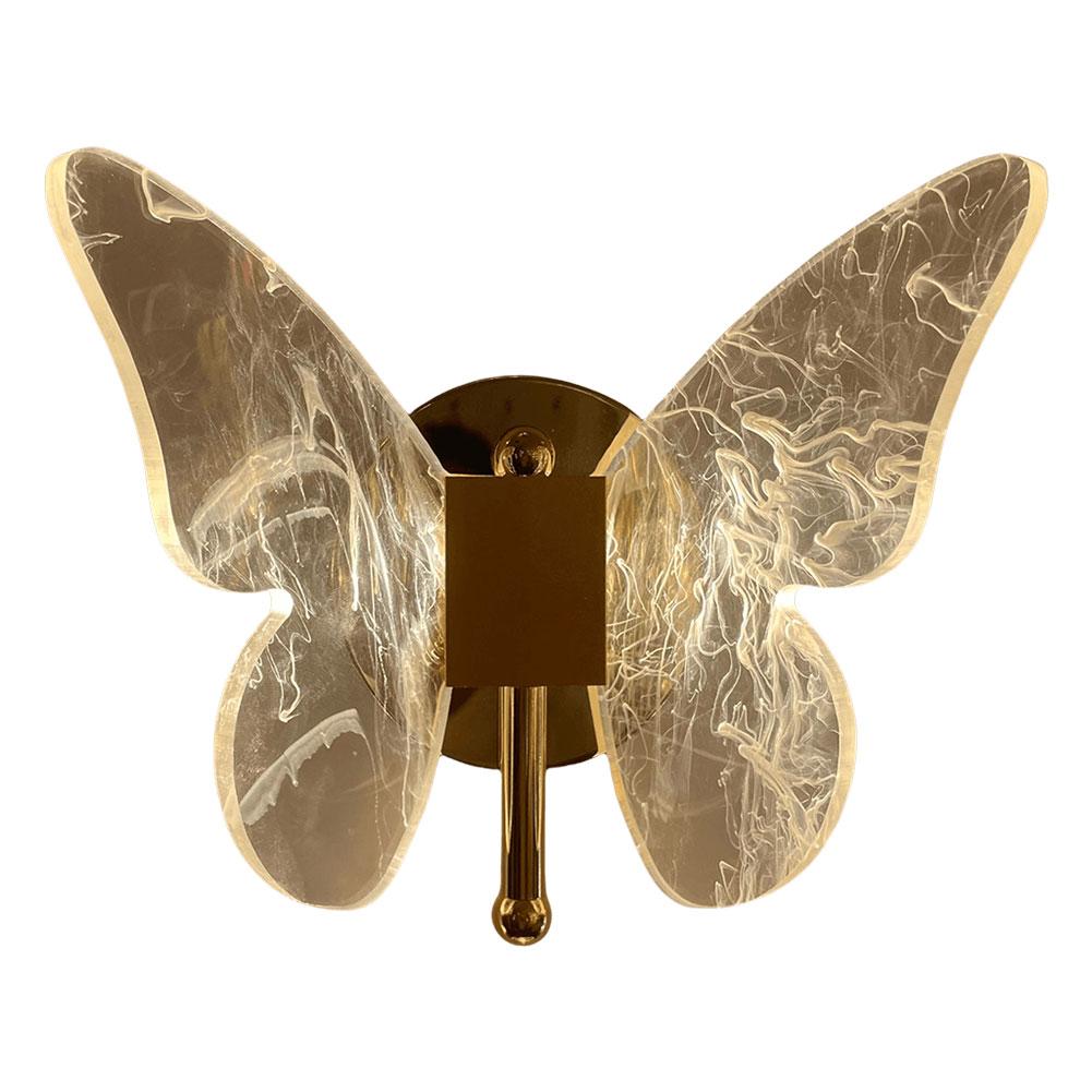 Acrylic Butterfly LED Wall Light Fixture Dimmable Wall Mount Light Ceiling Lamp for Bedroom Living Room Hallway