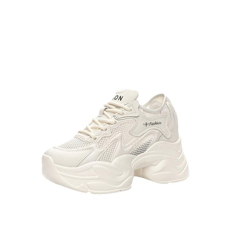 

Женские кроссовки на платформе Кроссовки Женская повседневная обувь Массивные кроссовки Увеличить Дизайнерские туфли для папы с толстой подошвой 34