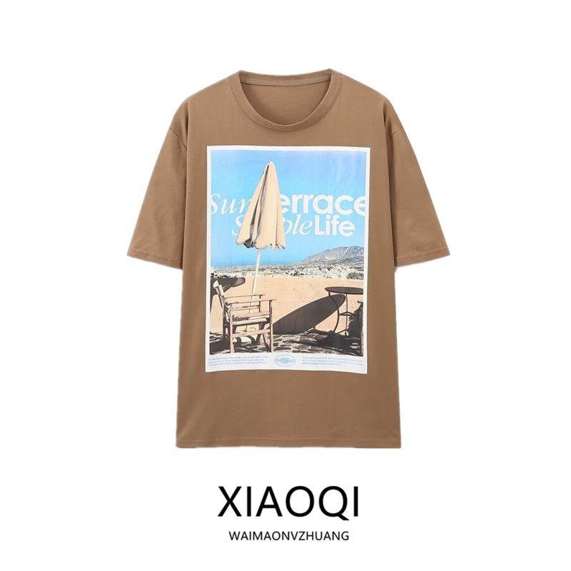 Fashion Style 2024 Autumn New Women's Clothing Easiest for Match Cotton Comfort Printing Round Neck Short Sleeve T-shirt 0085470