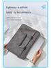 13"–16" Light Grey PU Sheepskin Laptop Bag: Delicate Touch, Splash-Proof, Shockproof.