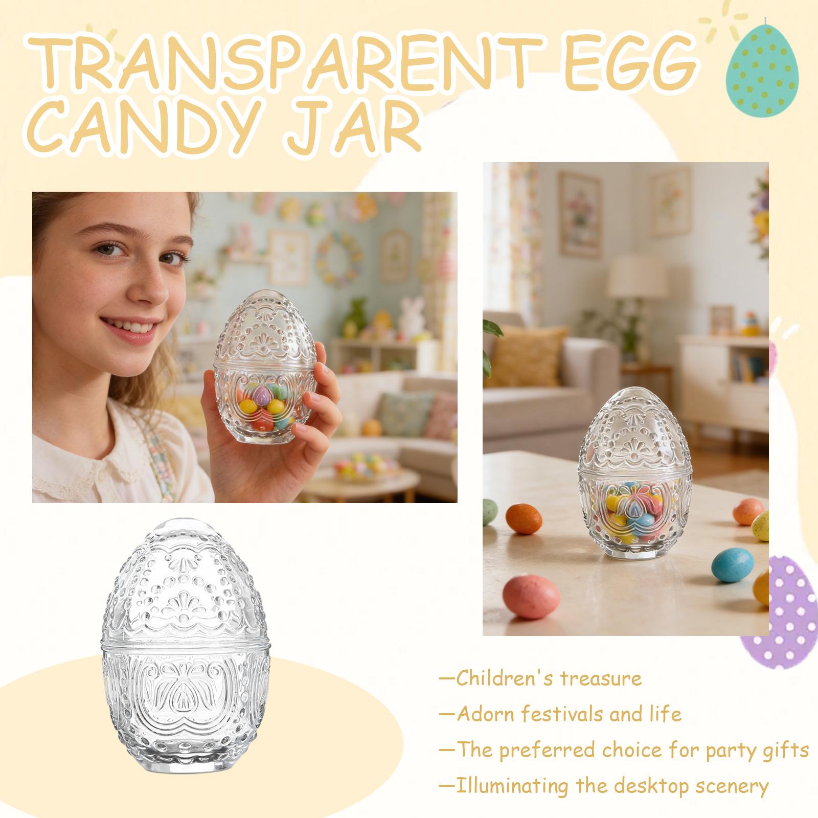 

Glass Embossed Candy Jar, Home Decoration And Candy Storage one size білий