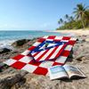 1pc Football Team (74) Beach Towel, Beach and Seaside Swimming Pool Equipment, Fashion Pattern, Rectangular, Travel Essentials
