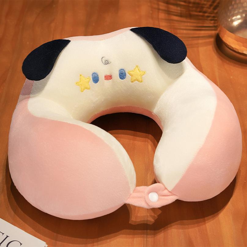 Cartoon Cute Double Hump U-shaped Pillow Cute Hakimi Travel Artifact Airplane Neck Pillow Support Neck Pillow