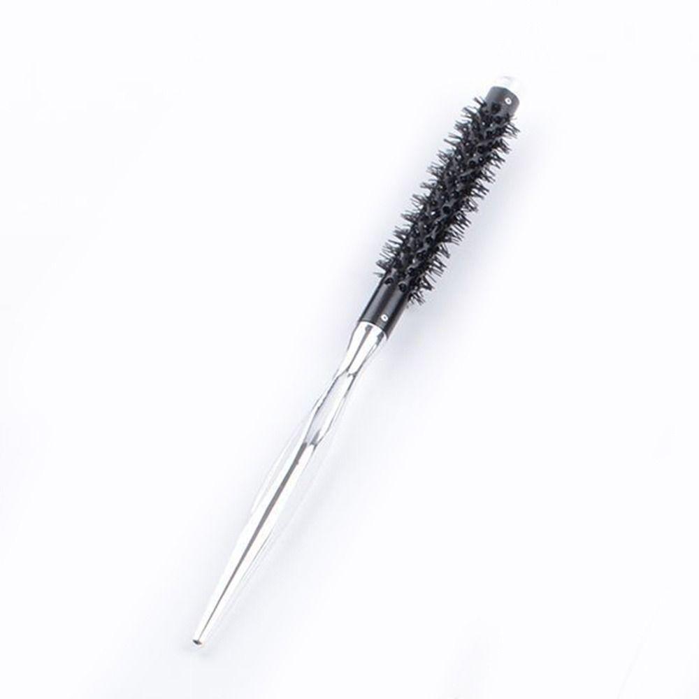 Mit Glattem Griff Kleine Lockenbürste Styling Haarbürste Nylonborsten Walzenbürste Mini Ponyroller Tragbare Lockenbürste