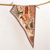 Retro Cotton and Linen Feel Triangular Silk Scarf Women's Four-season Versatile Neck Protection Scarf Headscarf Commuting Accessories Scarf