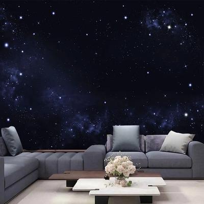 Mysteriöses Universum, Weltraum, Sternenhimmel, blauer Stern, Kunst-Wandteppich, psychedelischer Wandteppich für Schlafzimmer, Wohnzimmer, Dekoration