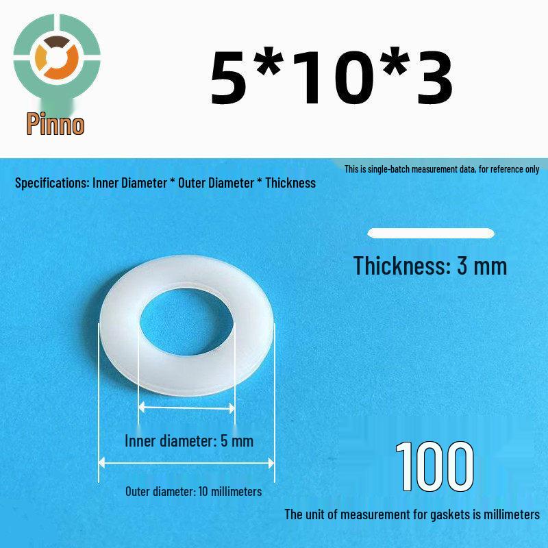 Thickened Nylon Plastic Flat Washer: Hard Plastic Gasket M2-M16