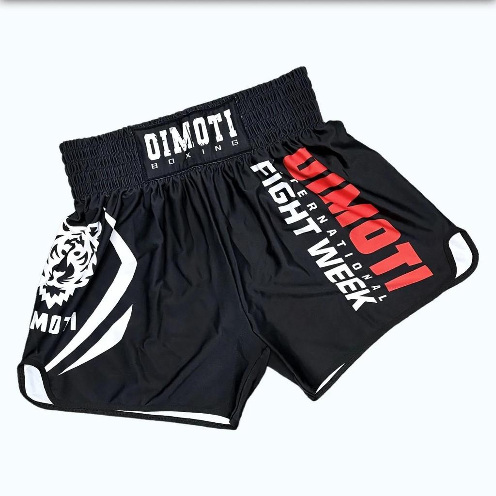 White Tiger Muay Thai Kickboxing Boxing MMA UFC Casual Shorts Gym Sport Unisex Men Women Workout Quick Dry Print Elastic High Waist Training