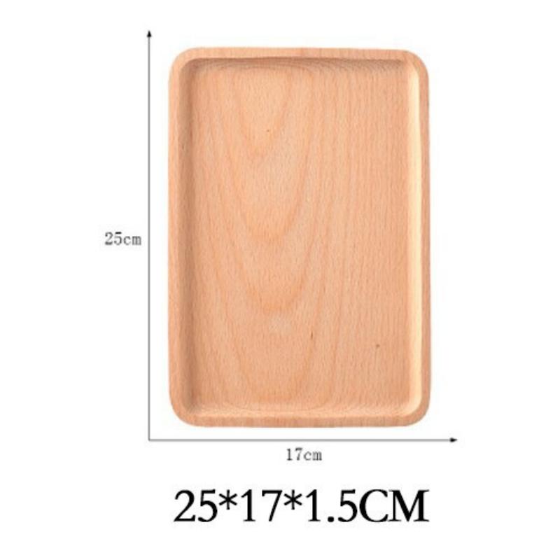 1 Stück Holztablett Rechteckig Geschirr Besteck Aufbewahrung Obst Lebensmittelteller