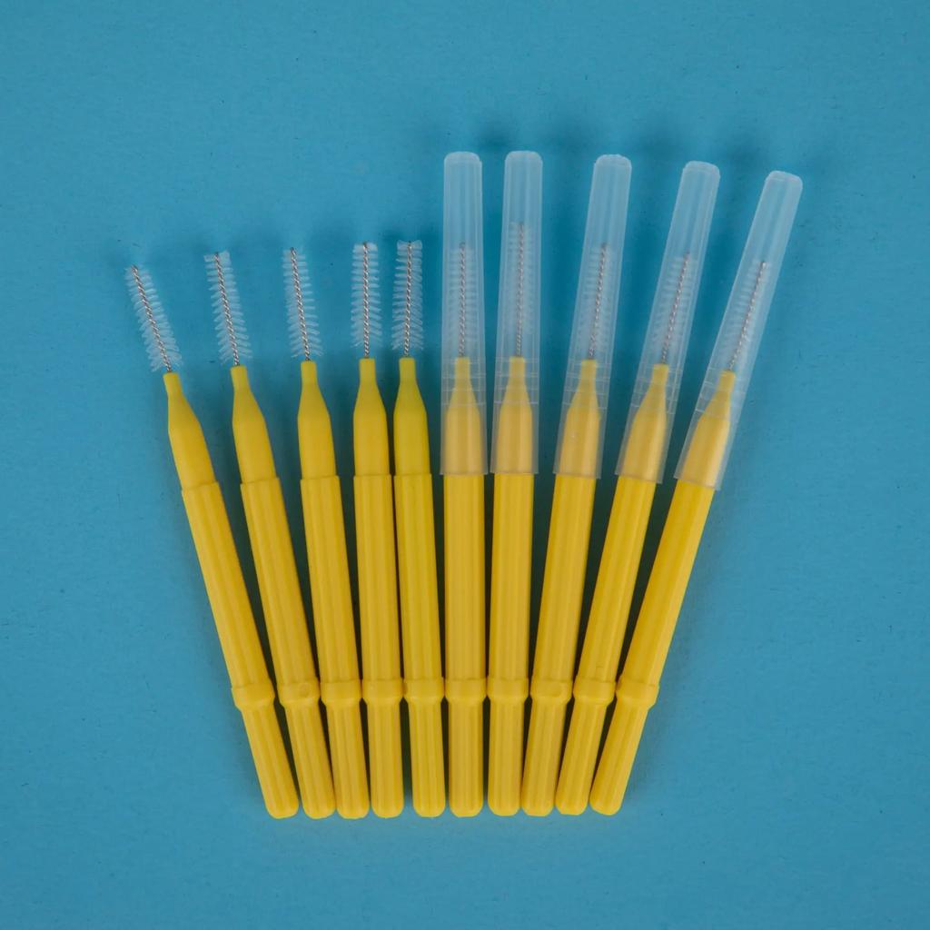 100Pcs I Type Interdental Brushes Teeth Cleaner Orthodontic Dental Tooth Brush Oral Hygiene Tool for Healthy Teeth