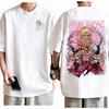 Tričko One Piece Doflamingo Unisex Gotické Anime Grafický Potisk Čistá Bavlna Kulatý Výstřih Ležérní Street Fashion Topy Pro Muže Ženy