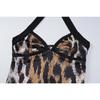 New Fashion Sexy Leopard Print Halter Neck Summer Tube Dress Slim Fit Spice Girl Sleeveless Party Evening Dress Elegant Backless Clothes